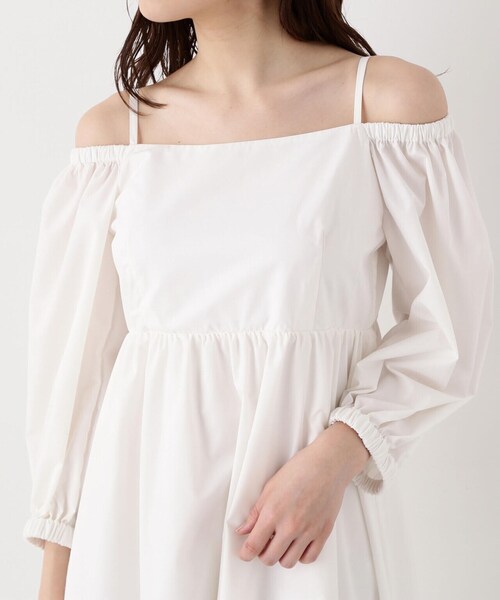 PROPORTION BODY DRESSING(プロポーションボディドレッシング)の「デタッチスリーブワンピース / 1214140415(ワンピース・レディース・ホワイト/ブラック・SMALL/MEDIUM)」の3枚目の写真