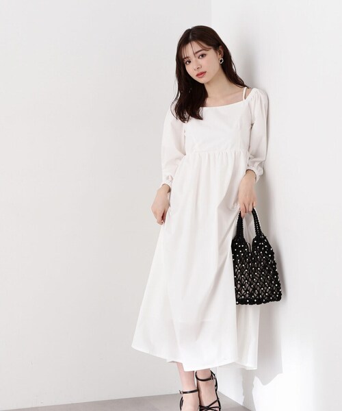 PROPORTION BODY DRESSING(プロポーションボディドレッシング)の「デタッチスリーブワンピース / 1214140415(ワンピース・レディース・ホワイト/ブラック・SMALL/MEDIUM)」の1枚目の写真