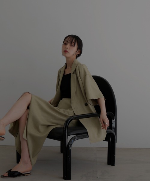 LIAN（リアン）の「ハーフスリーブテーラージャケット（テーラードジャケット・レディース・チャコールグレー/アイボリー/ベージュ/ブラック・FREE）」の20枚目の写真