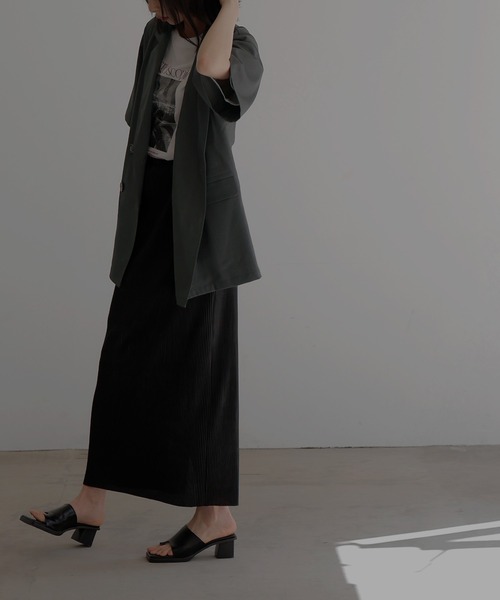 LIAN（リアン）の「ハーフスリーブテーラージャケット（テーラードジャケット・レディース・チャコールグレー/アイボリー/ベージュ/ブラック・FREE）」の14枚目の写真