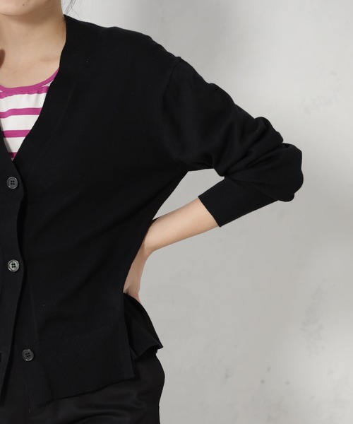 FOUND GOOD（ファウンドグッド）の「ナメラカニットユルカーディガン（カーディガン/ボレロ・レディース・ブラック/グリーン系2/ホワイト系5/イエロー系2/ベージュ・M/L）」の12枚目の写真