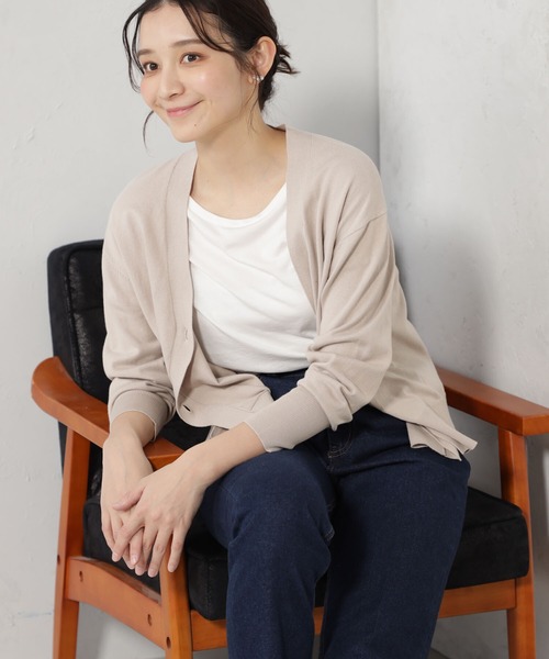 FOUND GOOD（ファウンドグッド）の「ナメラカニットユルカーディガン（カーディガン/ボレロ・レディース・ブラック/グリーン系2/ホワイト系5/イエロー系2/ベージュ・M/L）」の17枚目の写真