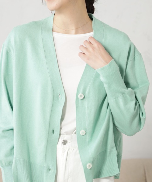 FOUND GOOD（ファウンドグッド）の「ナメラカニットユルカーディガン（カーディガン/ボレロ・レディース・ブラック/グリーン系2/ホワイト系5/イエロー系2/ベージュ・M/L）」の19枚目の写真