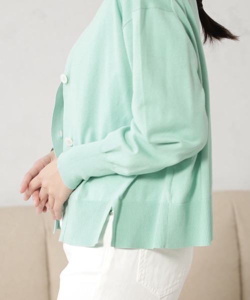 FOUND GOOD（ファウンドグッド）の「ナメラカニットユルカーディガン（カーディガン/ボレロ・レディース・ブラック/グリーン系2/ホワイト系5/イエロー系2/ベージュ・M/L）」の20枚目の写真