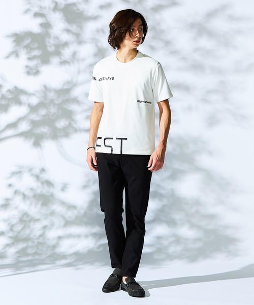 HIDEAWAYS NICOLE（ハイダウェイニコル）の「【WEB限定】ビッグロゴプリント半袖Ｔシャツ（Tシャツ/カットソー・メンズ・ブラック/サックスブルー/オフホワイト/ラベンダー・MEDIUM/LARGE/X-LARGE）」の8枚目の写真