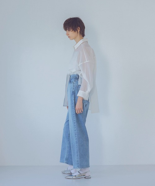 DRESSLAVE（ドレスレイブ）の「sheer organdy asymmetric shirt(シアー 