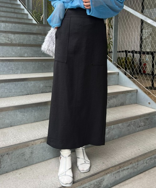 リネンスカート FREAK'S STORE スカート リネンレーヨンイージースカート