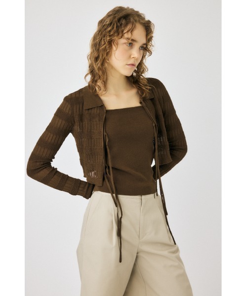 moussy｜KNIT キャミ & RIBBON シャツセット | Rakuten Fashion