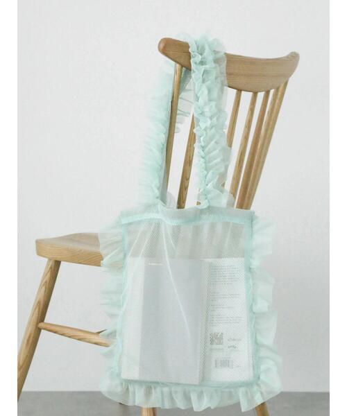 ehka sopo（エヘカソポ）の「チュールフリルバッグ（ハンドバッグ・レディース・ブラック/ピンク/キナリ/ミント・F）」の3枚目の写真