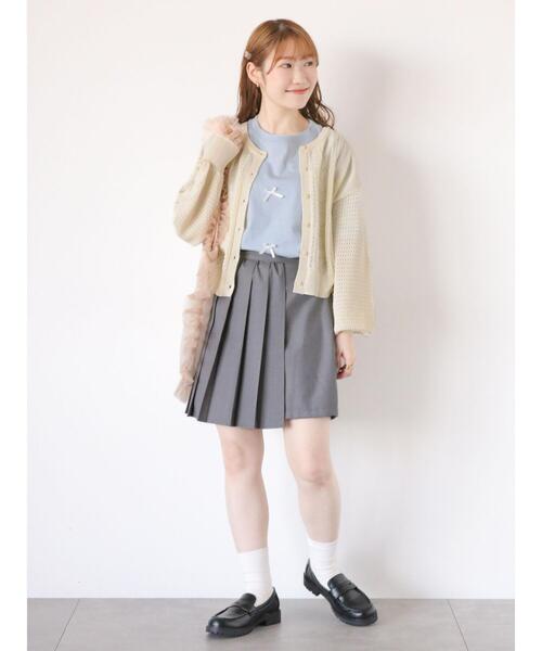 ehka sopo（エヘカソポ）の「チュールフリルバッグ（ハンドバッグ・レディース・ブラック/ピンク/キナリ/ミント・F）」の21枚目の写真