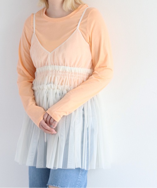 cepo(セポ)の「シンプルシアーロンTee(Tシャツ/カットソー・レディース・ミント/オレンジ/オフホワイト/チャコール/ブラック・M)」の2枚目の写真