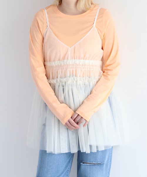 cepo(セポ)の「シンプルシアーロンTee(Tシャツ/カットソー・レディース・ミント/オレンジ/オフホワイト/チャコール/ブラック・M)」の12枚目の写真