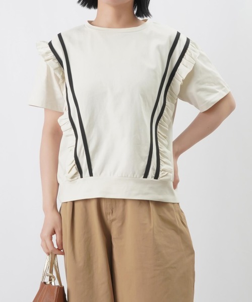 tシャツ LC/LLL ラインフリルプルオーバー レディース LADY LUCK LUCA tシャツ LC/LLL ラインフリルプルオーバー