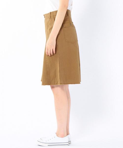 coen（コーエン）の「カーゴミディフレアスカート§（スカート・レディース・ベージュ/オリーブ・MEDIUM/LARGE）」の5枚目の写真