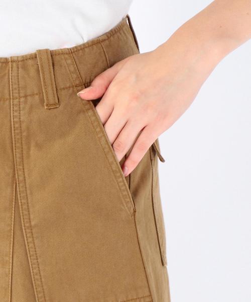 coen（コーエン）の「カーゴミディフレアスカート§（スカート・レディース・ベージュ/オリーブ・MEDIUM/LARGE）」の8枚目の写真