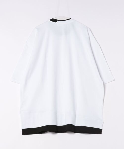 a.p.o.v.（エーピーオービー）の「a.p.o.v. フェイクレイヤービッグTシャツ（Tシャツ/カットソー・メンズ・ホワイト/オレンジ/ブラック・ONE SIZE）」の4枚目の写真