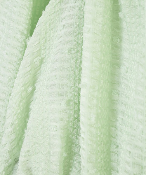 Alley by w closet（アリーバイダブルクローゼット）の「【Alley/2WAY】デコルテキレイ見えフリル＆ギャザーブラウス（シャツ/ブラウス・レディース・ミント/オフホワイト・FREE）」の14枚目の写真