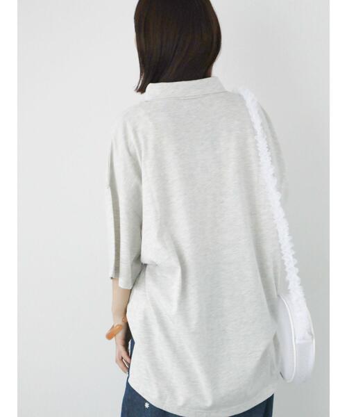 ehka sopo（エヘカソポ）の「配色切り替えハーフジッププルオーバー（Tシャツ/カットソー・レディース・オレンジ/グリーン/グレー/キナリ・F）」の13枚目の写真