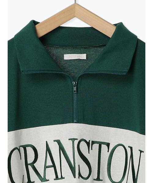 ehka sopo（エヘカソポ）の「配色切り替えハーフジッププルオーバー（Tシャツ/カットソー・レディース・オレンジ/グリーン/グレー/キナリ・F）」の12枚目の写真