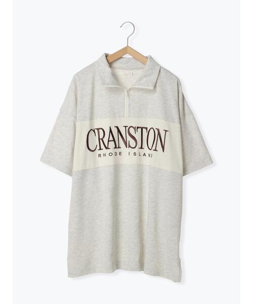 ehka sopo（エヘカソポ）の「配色切り替えハーフジッププルオーバー（Tシャツ/カットソー・レディース・オレンジ/グリーン/グレー/キナリ・F）」の9枚目の写真