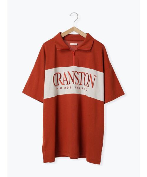 ehka sopo（エヘカソポ）の「配色切り替えハーフジッププルオーバー（Tシャツ/カットソー・レディース・オレンジ/グリーン/グレー/キナリ・F）」の10枚目の写真