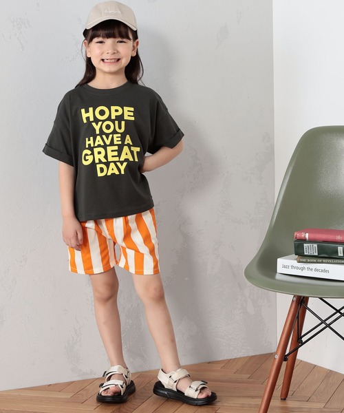 FOUND GOOD(ファウンドグッド)の「K/フトストライプショーツ(その他パンツ・キッズ・ブラック/オレンジ系5・150cm/140cm/130cm/120cm/110cm)」の7枚目の写真