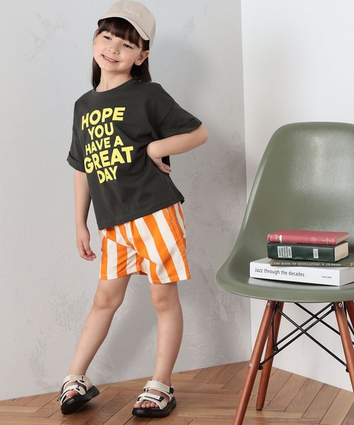 FOUND GOOD(ファウンドグッド)の「K/フトストライプショーツ(その他パンツ・キッズ・ブラック/オレンジ系5・150cm/140cm/130cm/120cm/110cm)」の9枚目の写真
