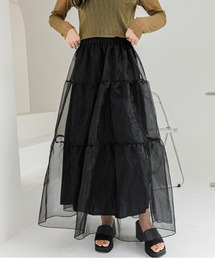 ECLIN | シアーティアードフレアスカート(スカート)