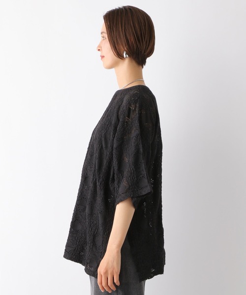 LEPSIM(レプシィム)の「ソウレースプルオーバーSS 127583(Tシャツ/カットソー・レディース・オレンジ/ブラック/オフホワイト・FREE)」の5枚目の写真