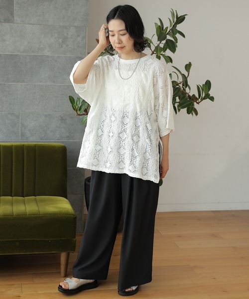 LEPSIM(レプシィム)の「ソウレースプルオーバーSS 127583(Tシャツ/カットソー・レディース・オレンジ/ブラック/オフホワイト・FREE)」の20枚目の写真