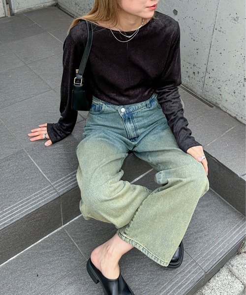 feepur(フェピュール)の「パイルロンTee(Tシャツ/カットソー・レディース・イエロー/アイボリー/ピンク/グレー/ブラック・MEDIUM)」の7枚目の写真