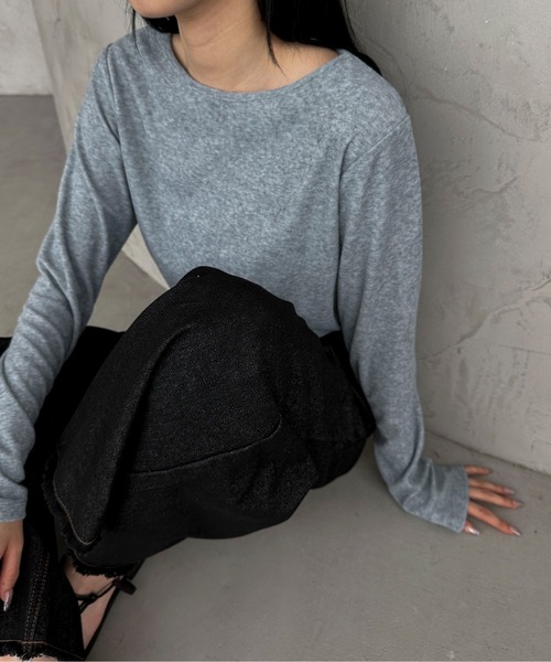feepur(フェピュール)の「パイルロンTee(Tシャツ/カットソー・レディース・イエロー/アイボリー/ピンク/グレー/ブラック・MEDIUM)」の17枚目の写真
