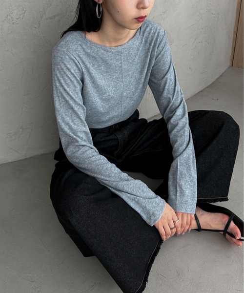 feepur(フェピュール)の「パイルロンTee(Tシャツ/カットソー・レディース・イエロー/アイボリー/ピンク/グレー/ブラック・MEDIUM)」の18枚目の写真