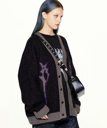 LIBERE（リベーレ）の「LIBERE リベーレ / LOGO MOHAIR CARDIGAN ロゴモヘアビッグシルエットカーディガン / 241239-241240（カーディガン/ボレロ）」