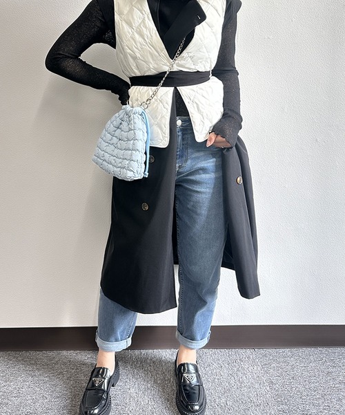 w.r.k(ダブルアールケー)の「キルティング巾着ミニショルダーバッグ(ショルダーバッグ・レディース・シルバー/ブラック/ピンク/ライトブルー・FREE)」の7枚目の写真