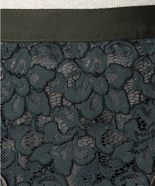 NOLLEY’S（ノーリーズ）の「S フラワーレーススカート 【InRed/MORE掲載】（スカート・レディース・オフホワイト/ダークグリーン/ブラック・38/36）」の12枚目の写真