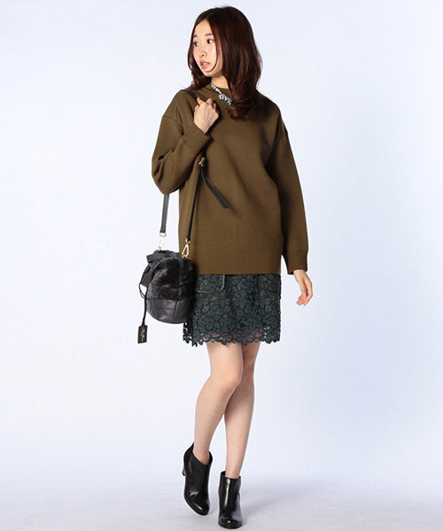 NOLLEY’S（ノーリーズ）の「S フラワーレーススカート 【InRed/MORE掲載】（スカート・レディース・オフホワイト/ダークグリーン/ブラック・38/36）」の8枚目の写真