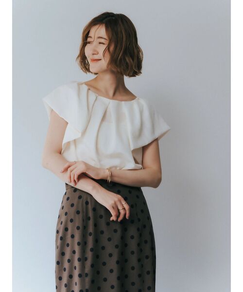YECCA VECCA(イェッカヴェッカ)の「フレアブラウス(シャツ/ブラウス・レディース・ブラック/ライトブルー/オフホワイト・FREE)」の8枚目の写真