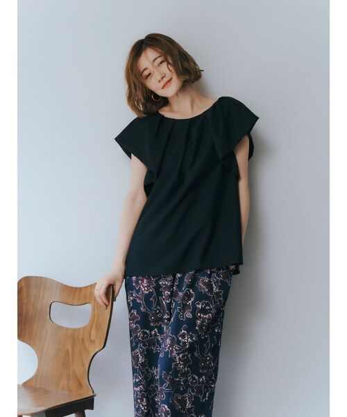 YECCA VECCA(イェッカヴェッカ)の「フレアブラウス(シャツ/ブラウス・レディース・ブラック/ライトブルー/オフホワイト・FREE)」の22枚目の写真