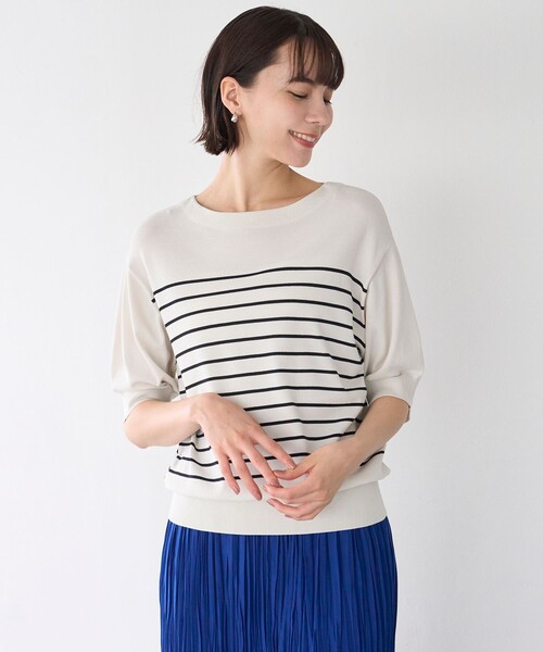 【セール】【接触冷感/UVケア/抗菌防臭】スゴ機能 パフスリーブニット（ニット/セーター）｜UNFILO（アンフィーロ）