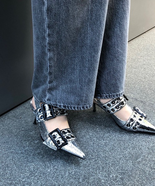 Jeffrey Campbell（ジェフリーキャンベル）の「ダブルベルトパンプス（パンプス・レディース・ブラック/シルバー・37/36/35/39/38）」の15枚目の写真