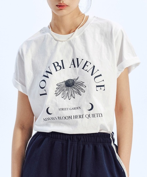 LOWBI（ロウビ）の「LOWBI／ダンデライオンT（Tシャツ/カットソー・レディース・ネイビー/その他1/その他2・FREE）」の3枚目の写真