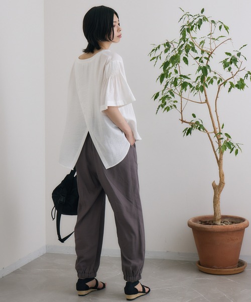 SUGAR ROSE（シュガーローズ）の「SUGAR ROSE ソフトパラシュートパンツ（その他パンツ・レディース・ベージュ/ブラック/チャコールグレー・FREE）」の11枚目の写真