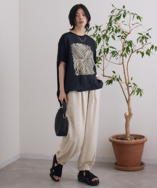 SUGAR ROSE（シュガーローズ）の「SUGAR ROSE ソフトパラシュートパンツ（その他パンツ・レディース・ベージュ/ブラック/チャコールグレー・FREE）」の9枚目の写真