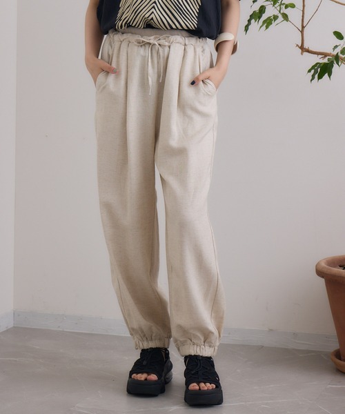 SUGAR ROSE（シュガーローズ）の「SUGAR ROSE ソフトパラシュートパンツ（その他パンツ・レディース・ベージュ/ブラック/チャコールグレー・FREE）」の6枚目の写真