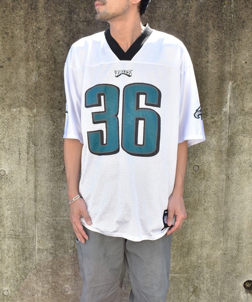 イーグルス NFLリーボック ゲームシャツ チームロゴ 古着 半袖 Tシャツ イーグルス NFLリーボック ゲームシャツ チームロゴ 古着 半袖 T