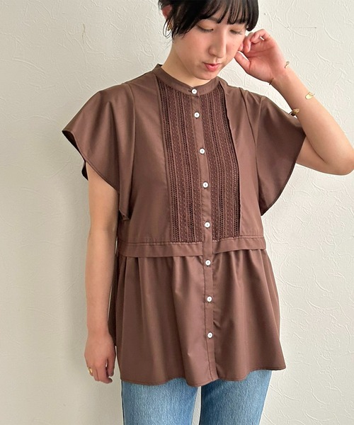 LHELBIE（レルビエ）の「ペプラム切替ブラウス（シャツ/ブラウス・レディース・ブラック/ブラウン/ホワイト・M）」の3枚目の写真