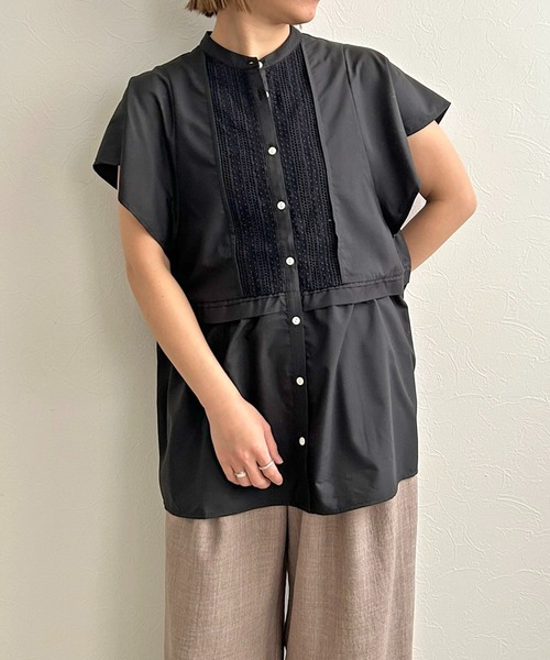 LHELBIE（レルビエ）の「ペプラム切替ブラウス（シャツ/ブラウス・レディース・ブラック/ブラウン/ホワイト・M）」の15枚目の写真