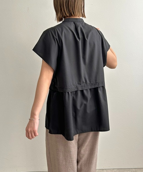 LHELBIE（レルビエ）の「ペプラム切替ブラウス（シャツ/ブラウス・レディース・ブラック/ブラウン/ホワイト・M）」の18枚目の写真