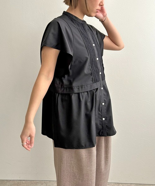 LHELBIE（レルビエ）の「ペプラム切替ブラウス（シャツ/ブラウス・レディース・ブラック/ブラウン/ホワイト・M）」の17枚目の写真